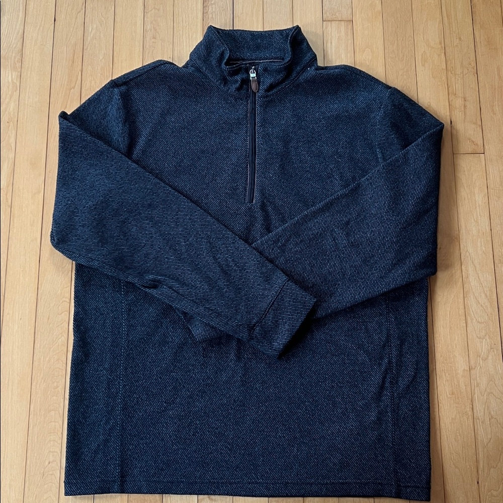 Vineyard Vines Men's Heather Dark Gray Zip-Up Sweater